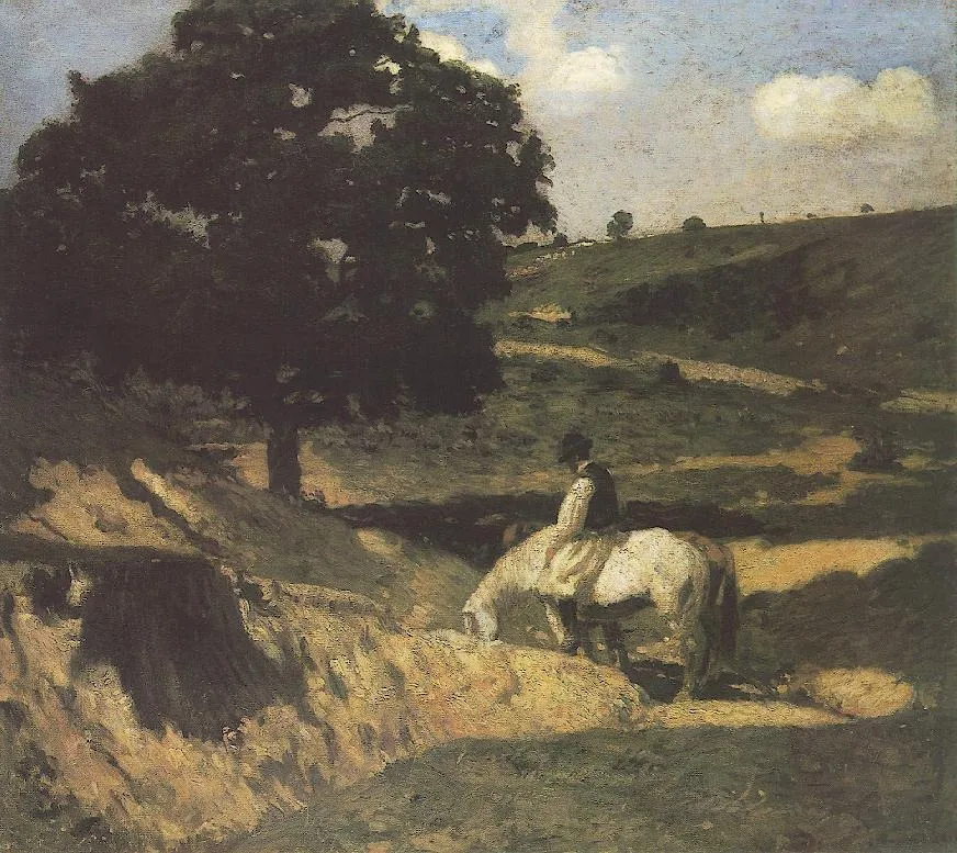 Horse Watering, by Béla Iványi-Grünwald, oil, 1902
