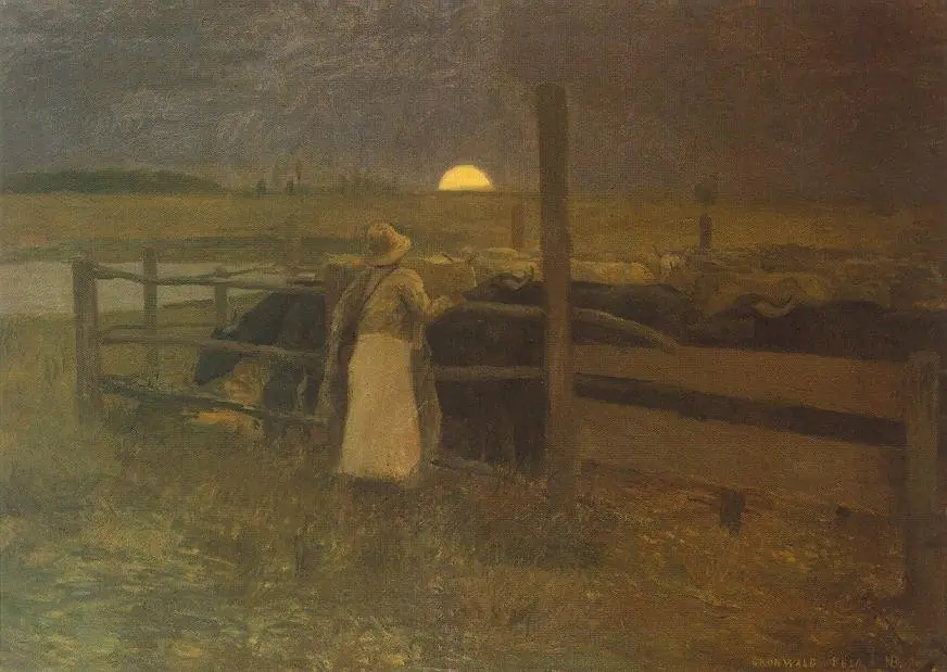 Moonrise (Evening at the Corrall), by Béla Iványi-Grünwald