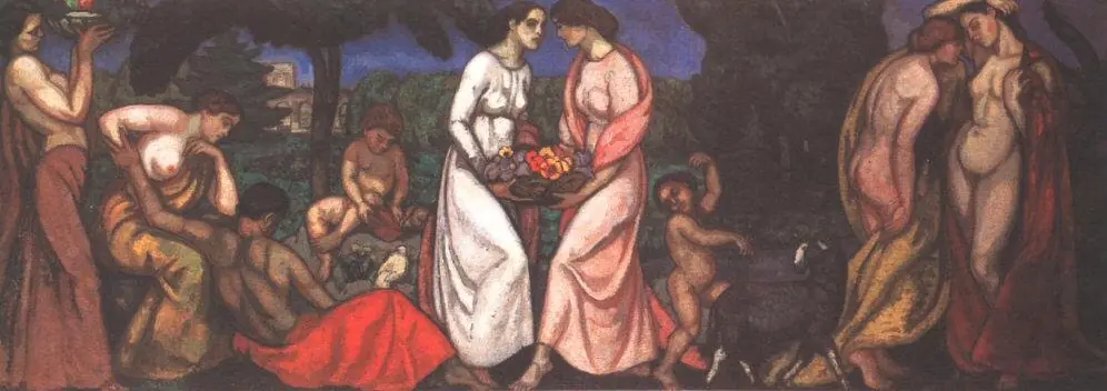 Summer (Panneau of the Schiffer Villa), by Béla Iványi-Grünwald