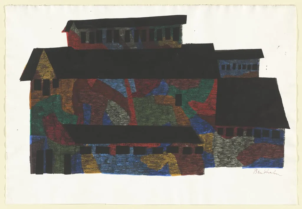 Untitled, by Ben Shahn, ink, 1956