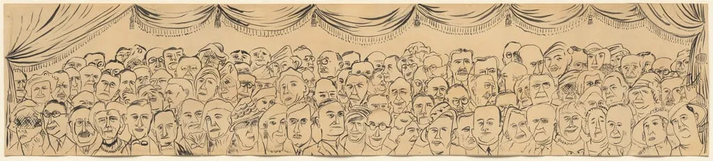 Untitled, by Ben Shahn, ink, 1935