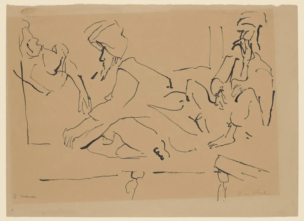 Untitled, by Ben Shahn, ink, 1929