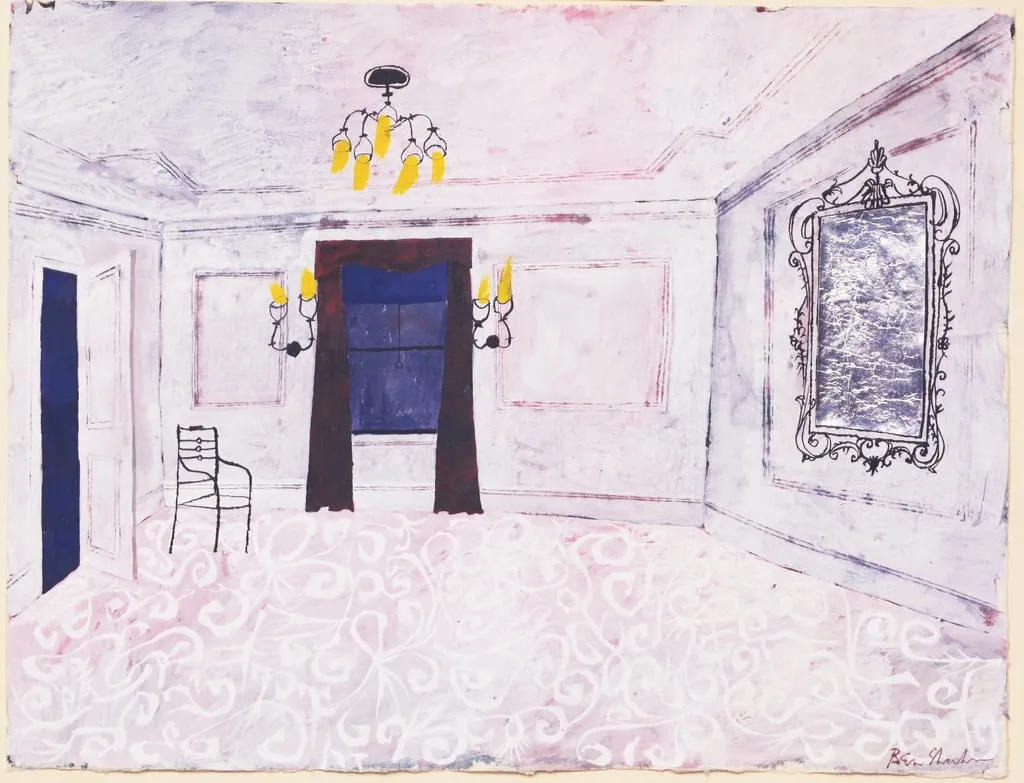 Untitled, by Ben Shahn, gouache, 1961