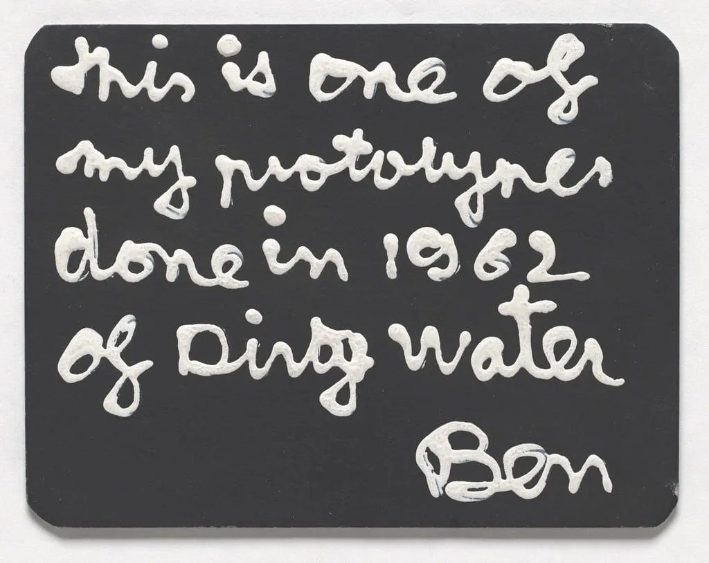 Untitled, by Ben Vautier, paint, 1984