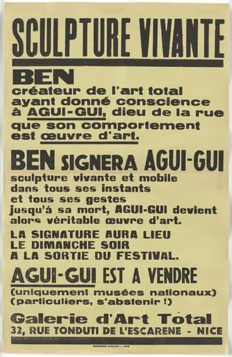 Untitled, by Ben Vautier