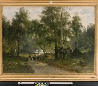 Beneath the Birches. Motif from Mälaren