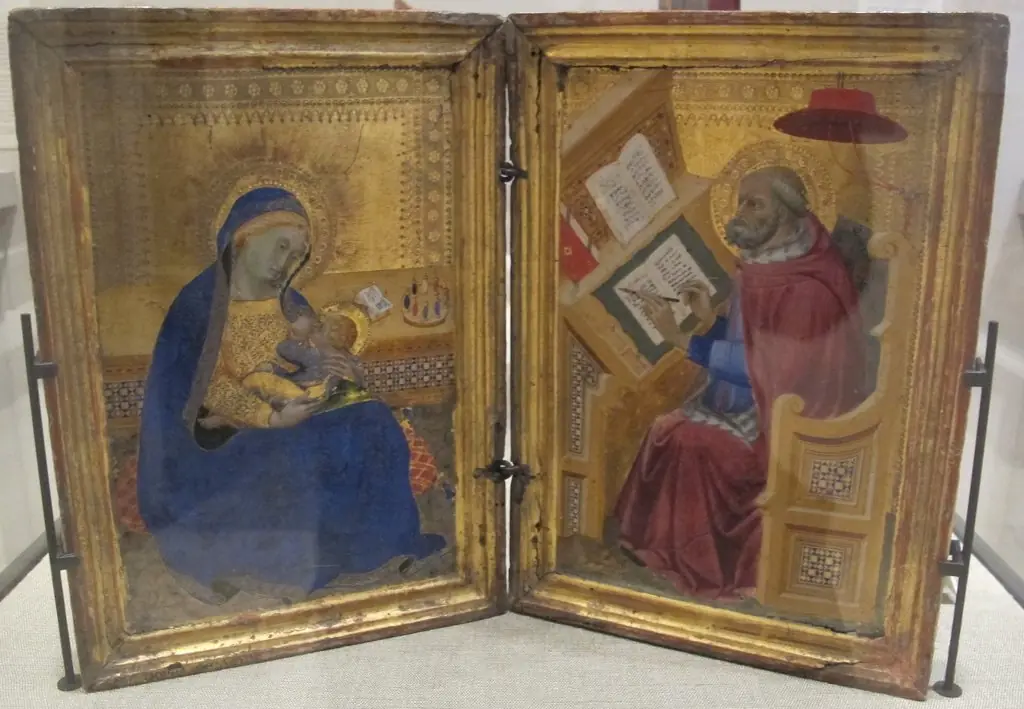 madonna dell'umità e san girolamo nello studio, by Benedetto di Bindo