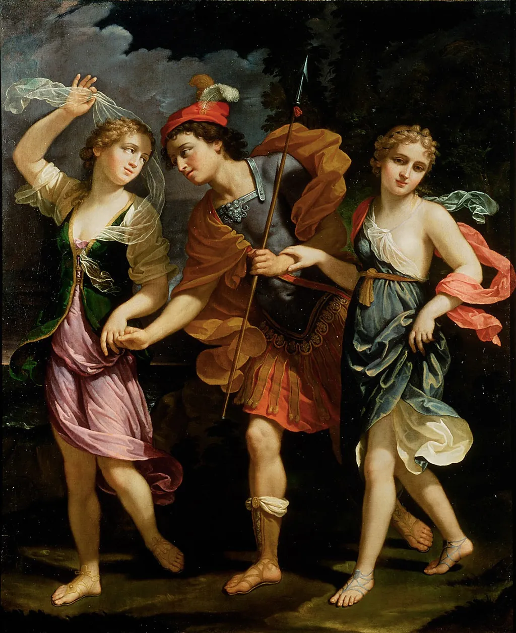 Theseus mit den beiden Töchtern des Minos, by Benedetto Gennari II, unspecified, 1702