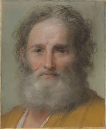 Head of a Bearded Man, by Benedetto Luti