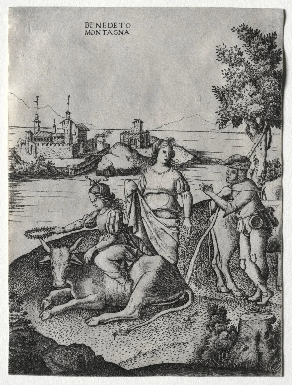 Rape of Europa, by Benedetto Montagna, 1518