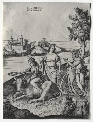Rape of Europa, by Benedetto Montagna