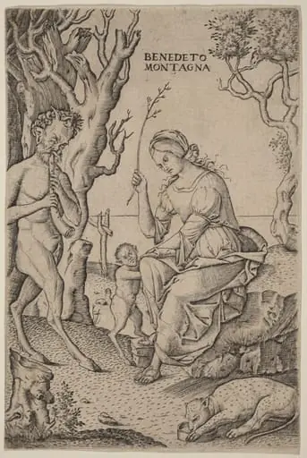 Satyr Family, by Benedetto Montagna