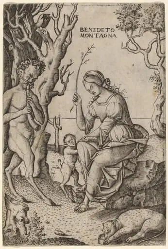 Satyr Family, by Benedetto Montagna