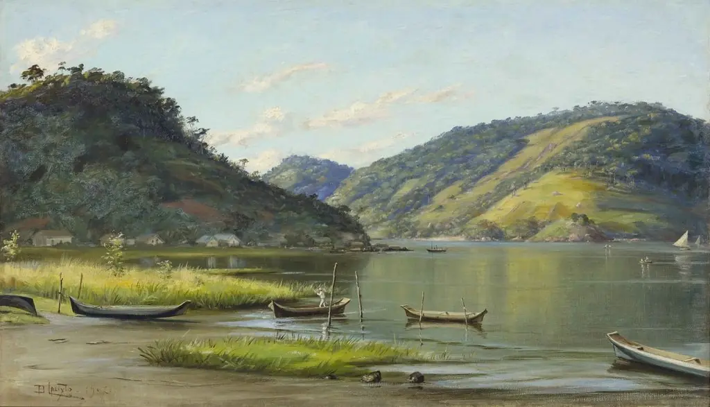 Enseada com barcos, by Benedito Calixto