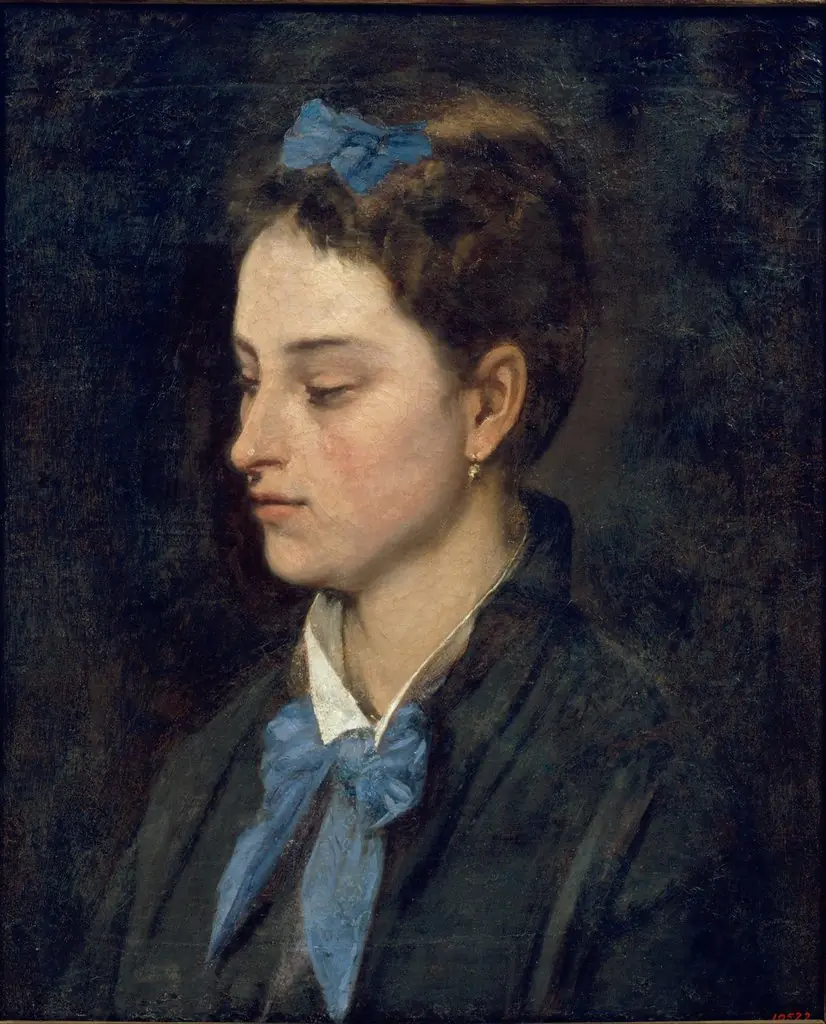 Portrait of Teresita Wearing Blue Bows, by Benet Mercadé