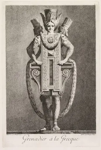 Grenadier in the Greek Style, Plate 3, by Benigno Bossi