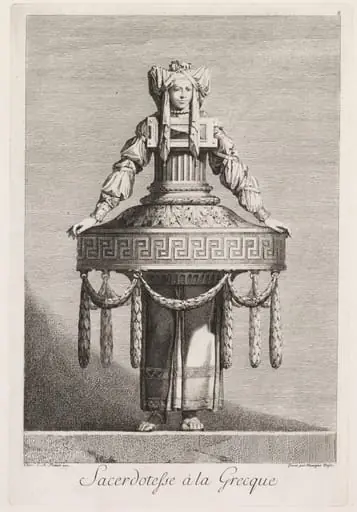 Priestess in the Greek Style, Plate 8, by Benigno Bossi
