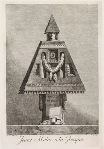 Young Monk in the Greek Style, Plate 9, by Benigno Bossi