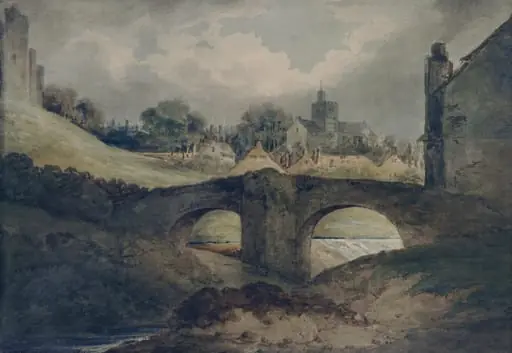 Brecon Town and Bridge, by Benjamin Barker