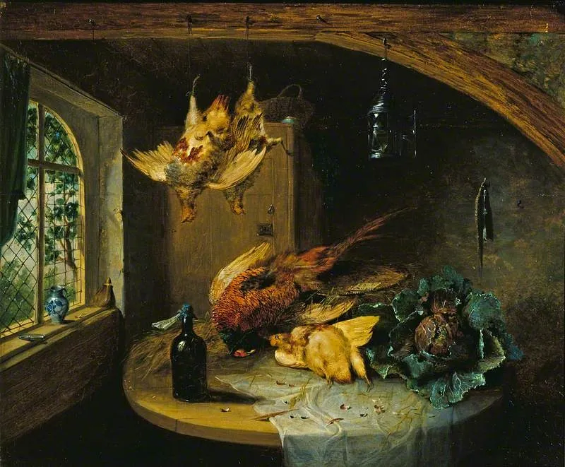Still Life, by Benjamin Blake, oil, 1823
