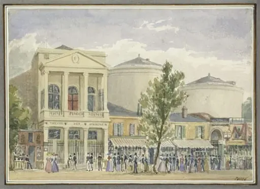 Théâtre des Variétés and the Panorama buildings in Paris, by Benjamin Ferrey
