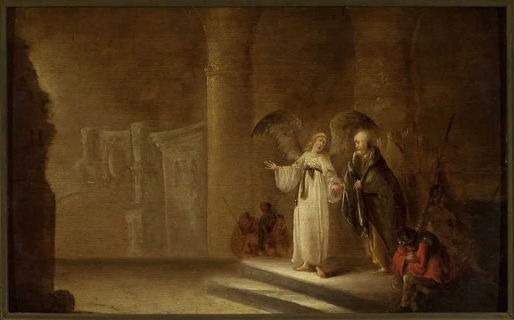 Release of St. Peter from prison (Acts 12:5-8), by Benjamin Gerritsz Cuyp