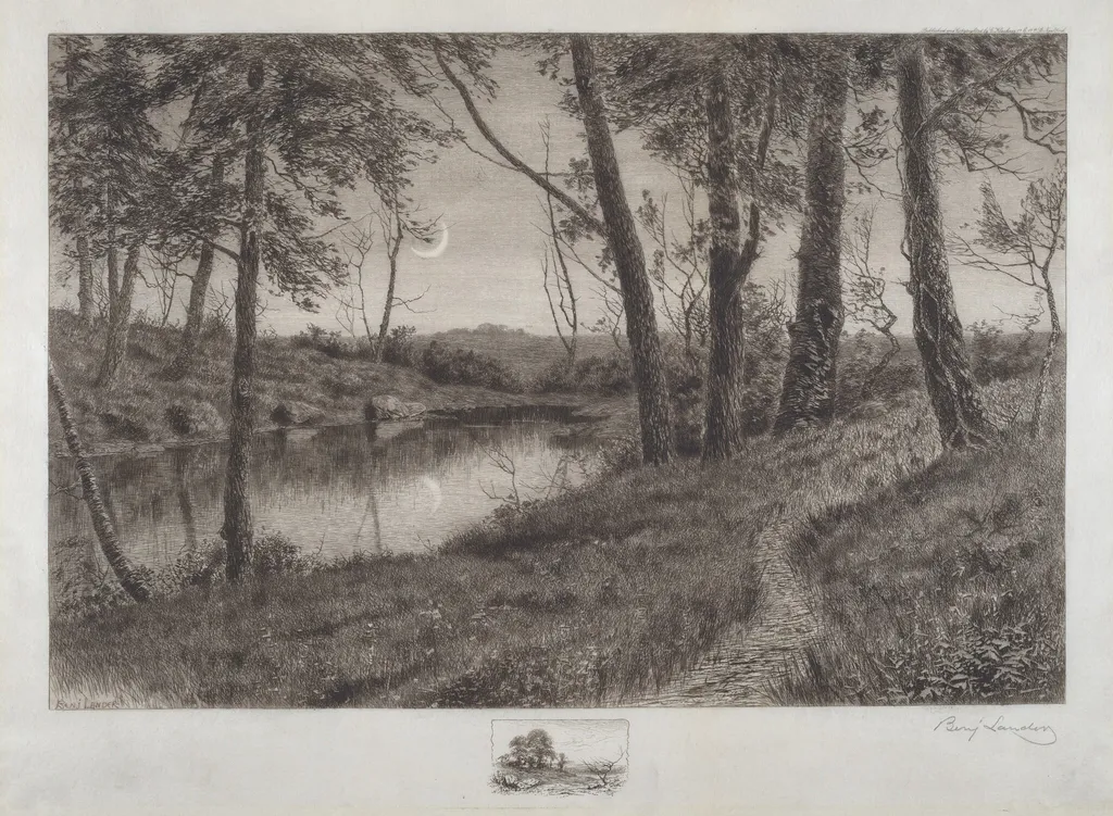 The New Moon, by Benjamin Lander, ink, 1884