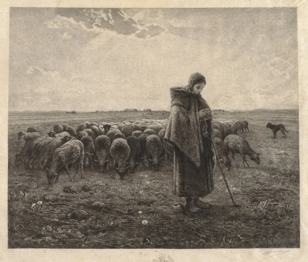 La Bergerie, by Benjamin-Louis-Auguste Damman, 1885