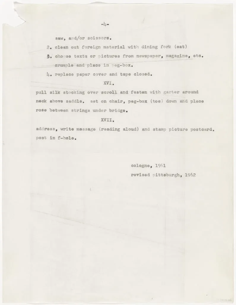 Untitled, by Benjamin Patterson, 1962