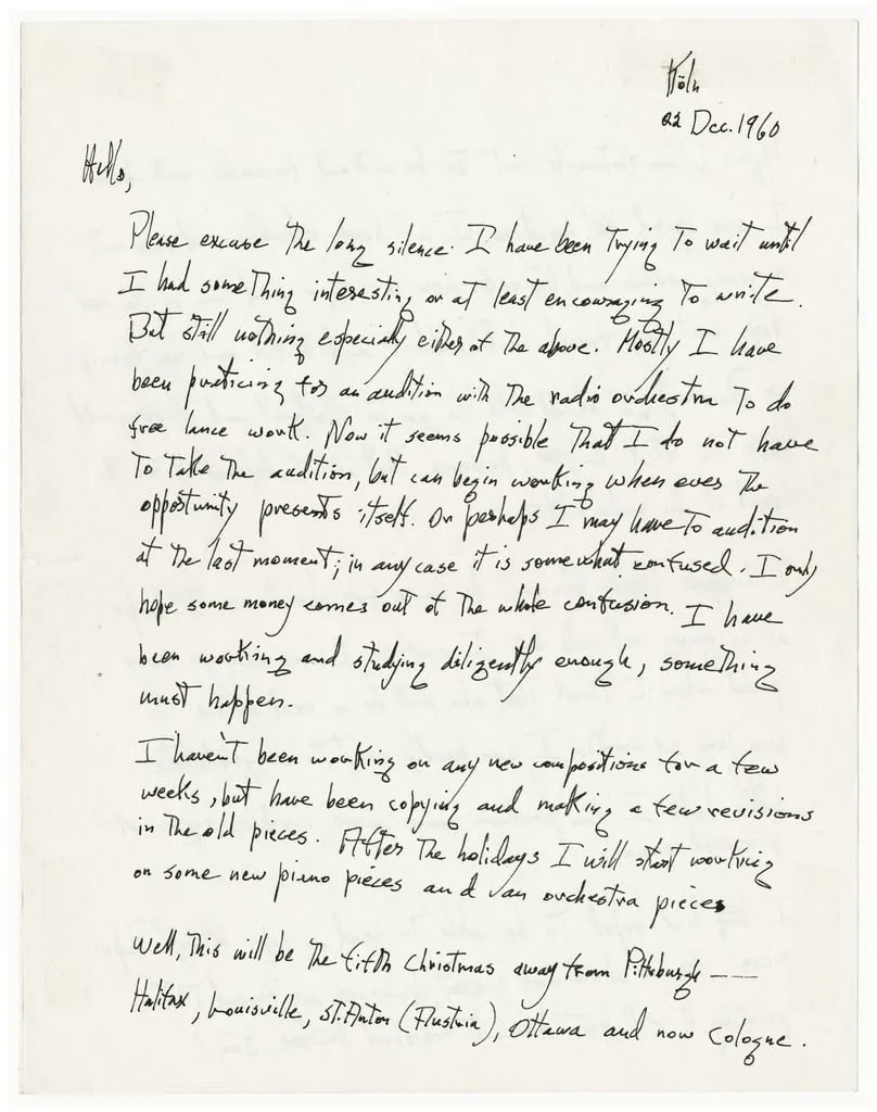 Untitled, by Benjamin Patterson, ink, 1960