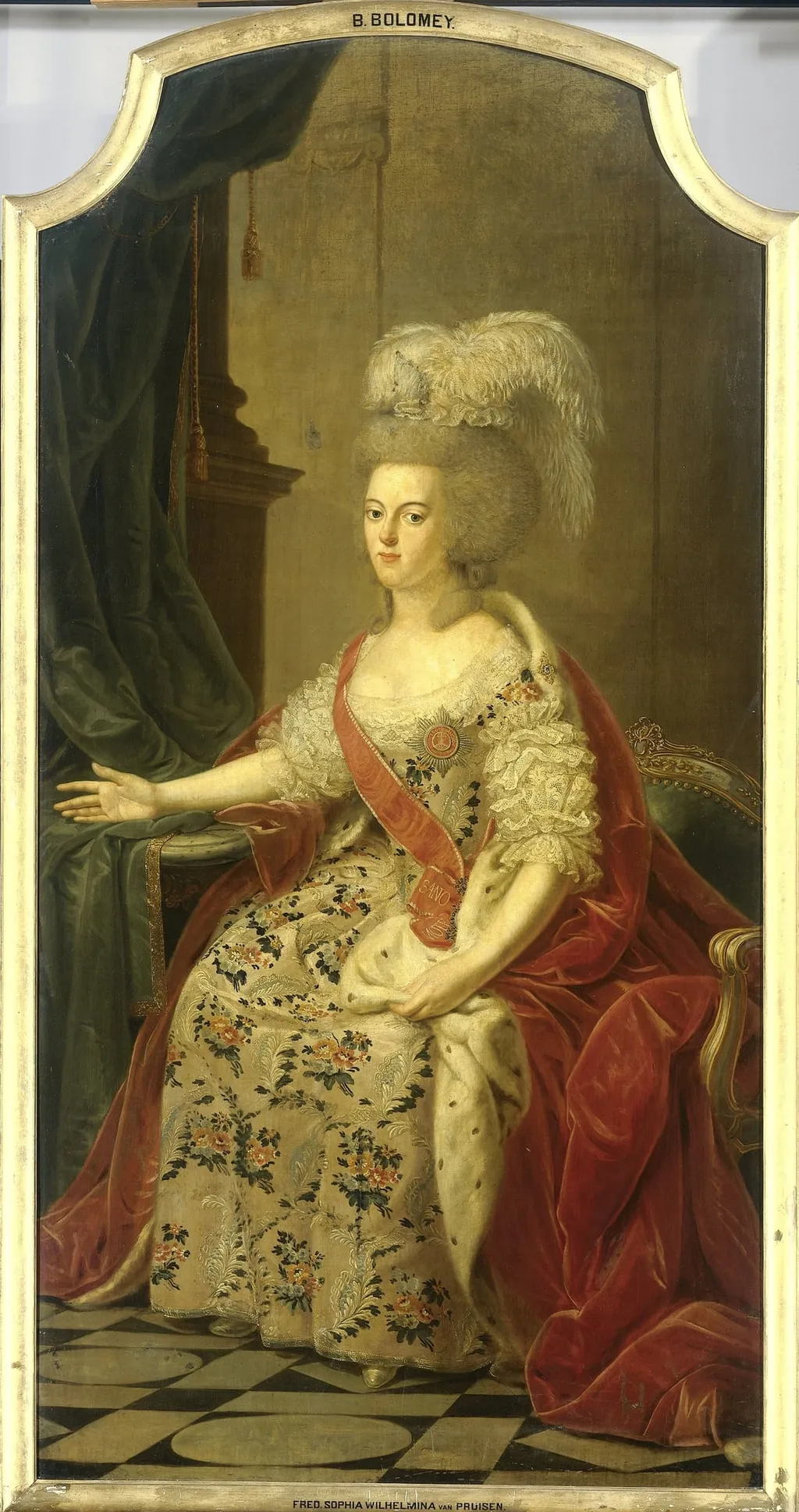 Frederika Sophia Wilhelmina of Prussia (1751-1820), Wife of Prince Willem V, by Benjamin Samuel Bolomey, unspecified, 1770
