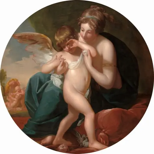 Cupid, Stung by a Bee, Is Cherished by his Mother, by Benjamin West