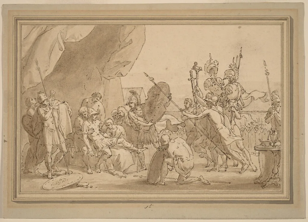 Death of a General, by Benjamin West, ink, 1779