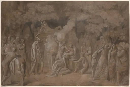 Death of Iphigenia (?), by Benjamin West