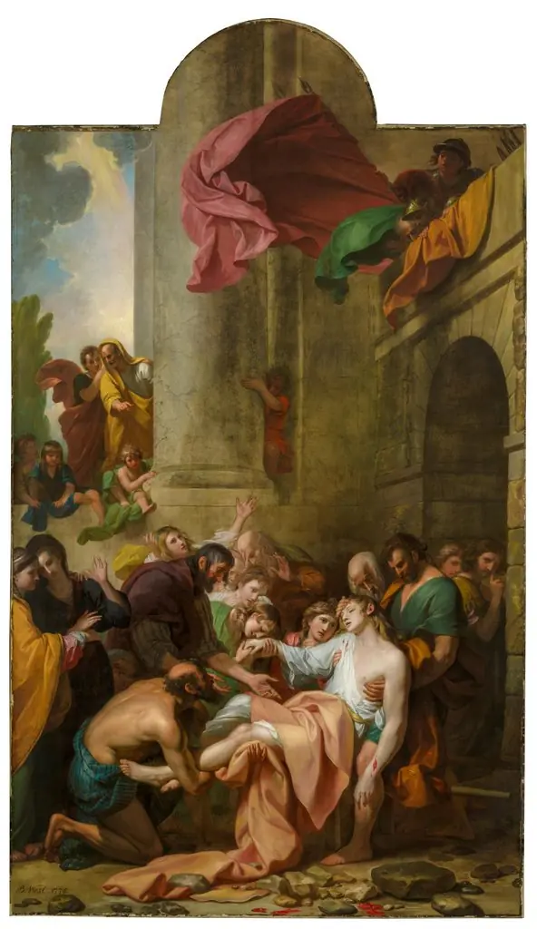Devout Men Taking the Body of Saint Stephen, by Benjamin West