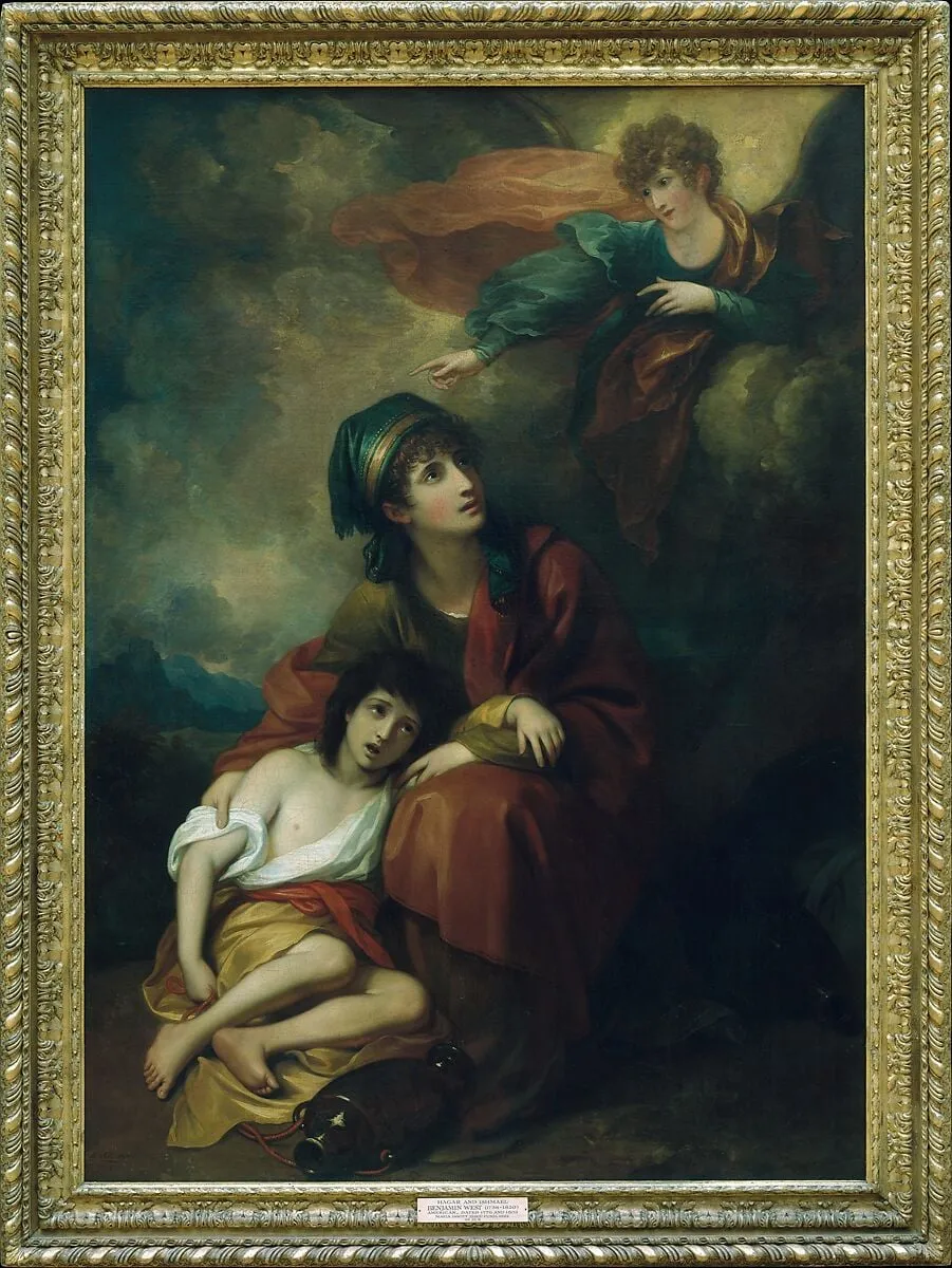 Hagar and Ishmael, by Benjamin West, oil, 1776