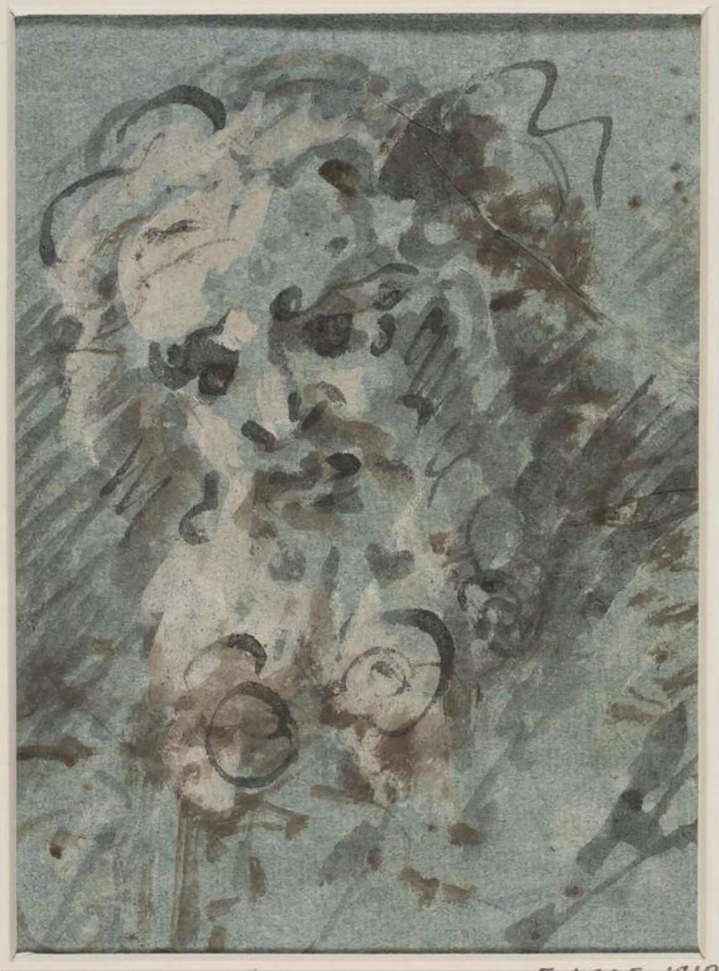 Head of a bearded man, by Benjamin West, 1738