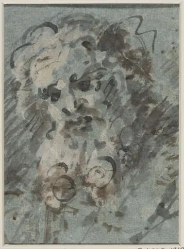 Head of a bearded man, by Benjamin West