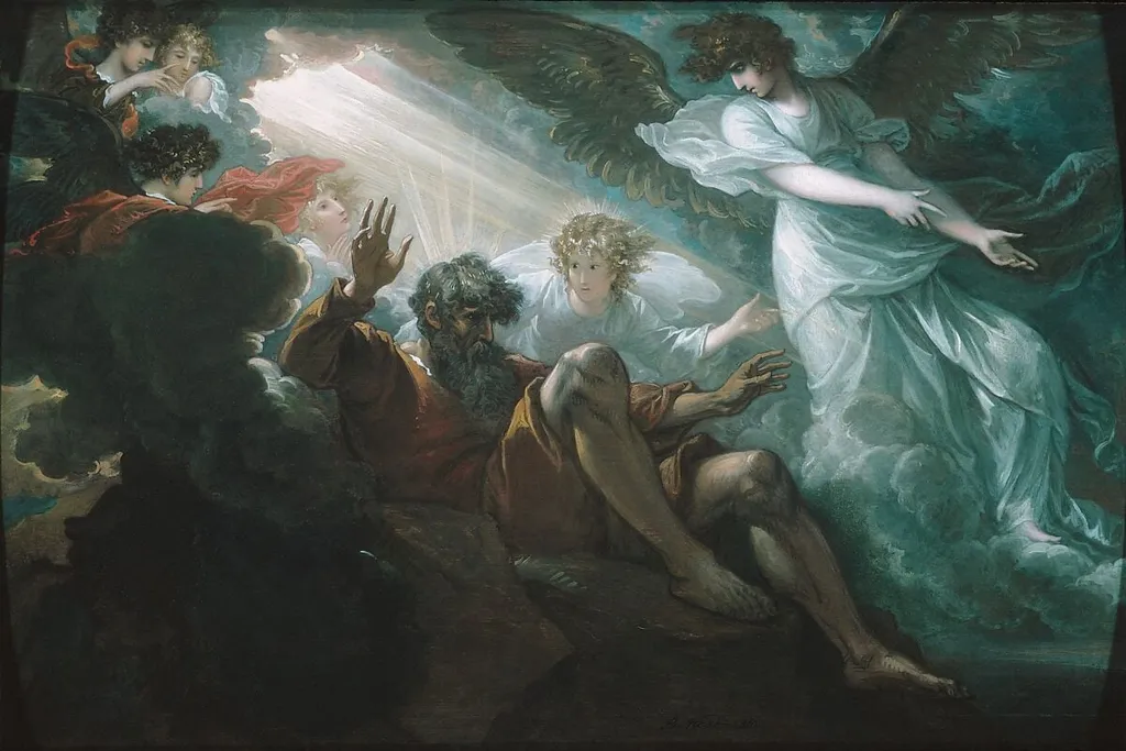 Moses Shown the Promised Land, by Benjamin West, oil, 1801