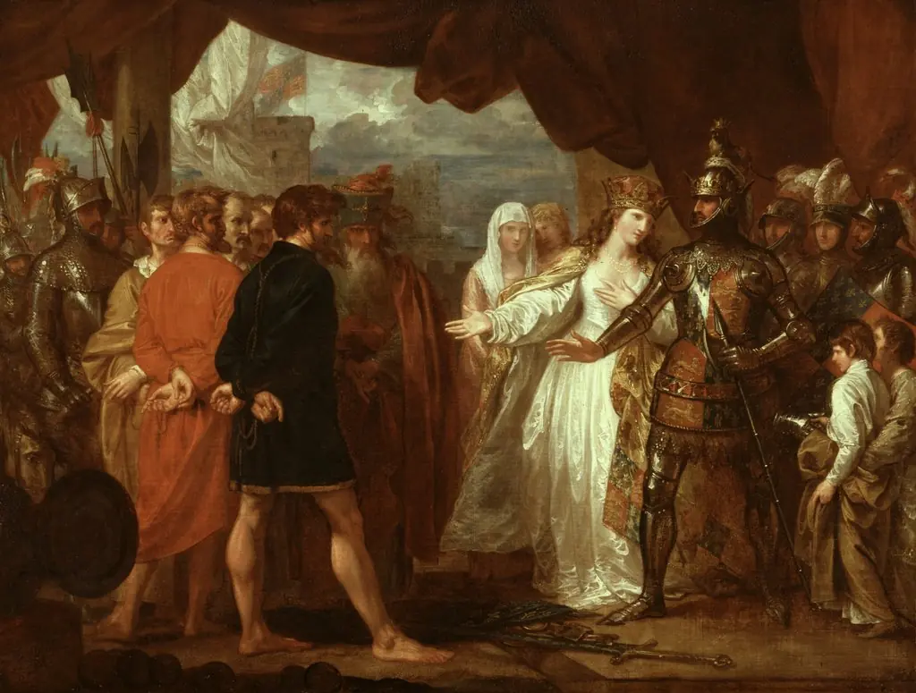 Queen Philippa Interceding for the Lives of the Burghers of Calais, by Benjamin West