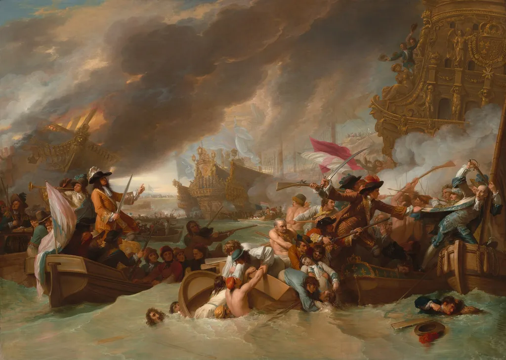 The Battle of La Hogue, by Benjamin West, oil, 1778