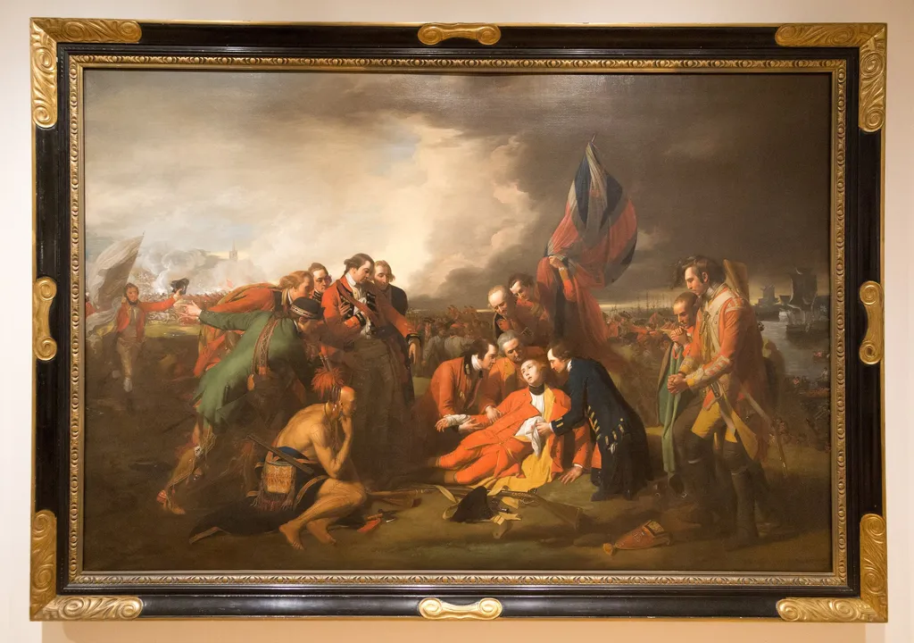 The Death of Wolfe, by Benjamin West, oil, 1788