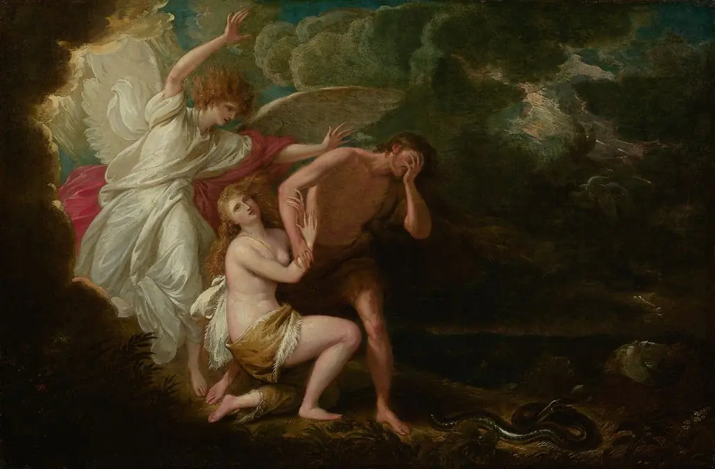 The Expulsion of Adam and Eve from Paradise, by Benjamin West, 1796