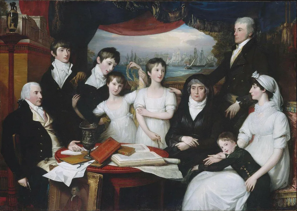 The Hope Family of Sydenham, Kent, by Benjamin West, oil, 1804