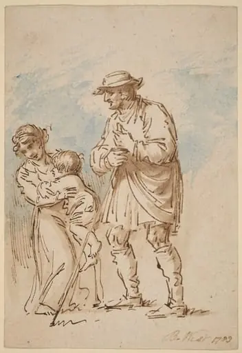 Vagabond Family [recto], by Benjamin West