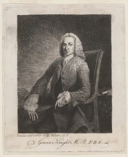 Gowin Knight, M.B., F.R.S., by Benjamin Wilson