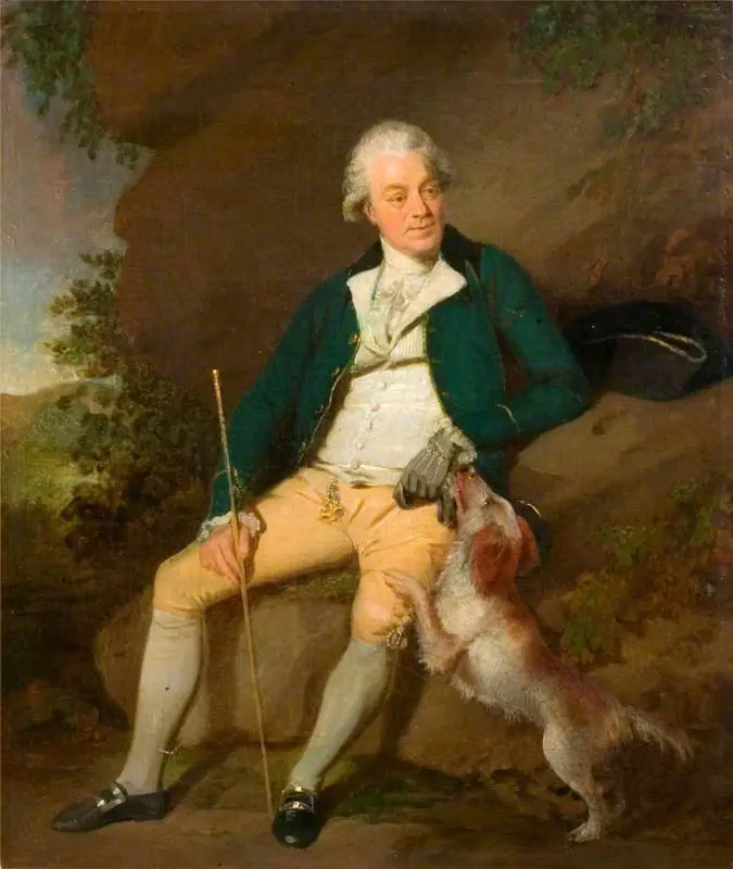 'Mr Nicholas': A Seated Man with a Dog, by Benjamin Wilson