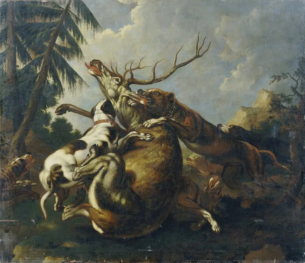 Hirschjagd, by Benno Adam