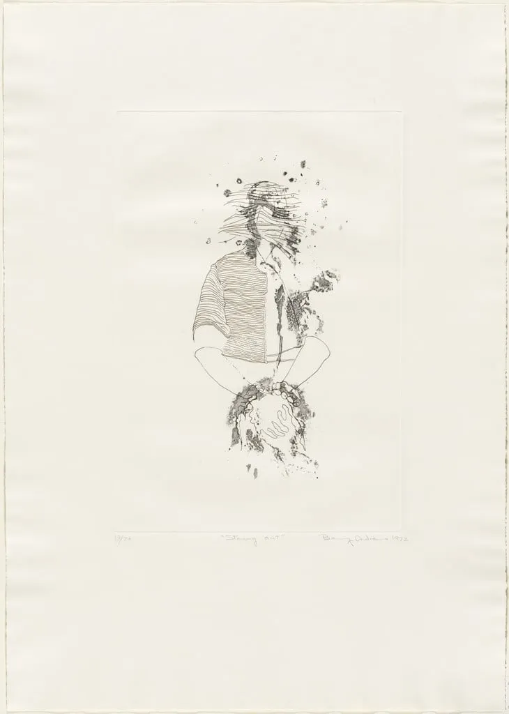 Untitled, by Benny Andrews, ink, 1972