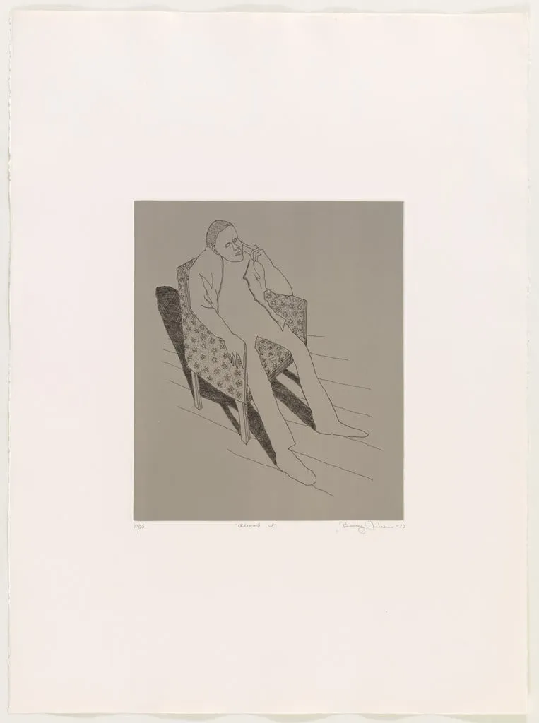 Untitled, by Benny Andrews, ink, 1973